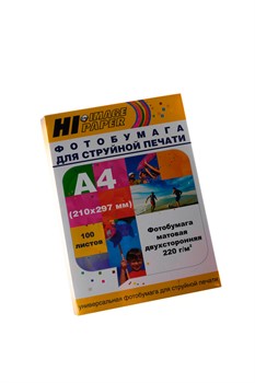 Hi-Image Paper Двусторонняя матовая бумага А4, 100л, 220г/м2     A21101 - фото 10846