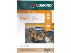 Фотобумага Lomond Односторонняя, матовая,  A3 / 230гр./ 50 листов     0102156 - фото 9403