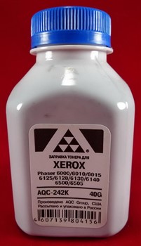 Тонер Xerox Phaser 6000/6010/6015/6125/6128/6130/6140/6500/6505 Black (фл. 40г) AQC фас. Россия     AQC-242K - фото 9557
