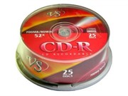 Диск CD-RW VS 700 Mb, 12x, Cake Box (25)     20243
