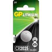 Батарейка CR2025, 3 В, GP (1 шт.)     CR2025