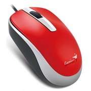 Мышь GENIUS DX-120, USB, G5, красная (red, optical 1000dpi, подходит под обе руки)     31010105104